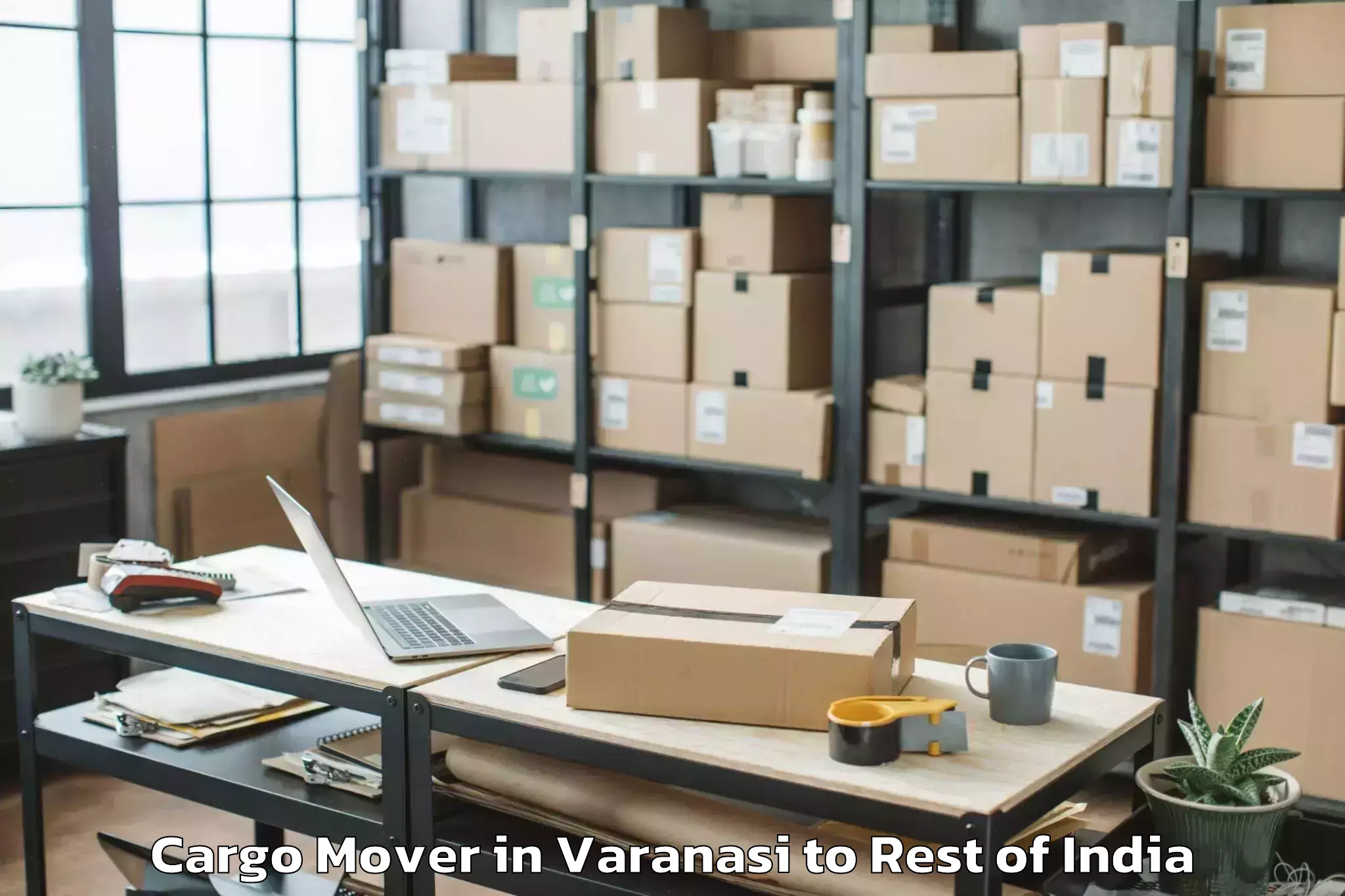 Book Varanasi to Jammu Airport Ixj Cargo Mover Online